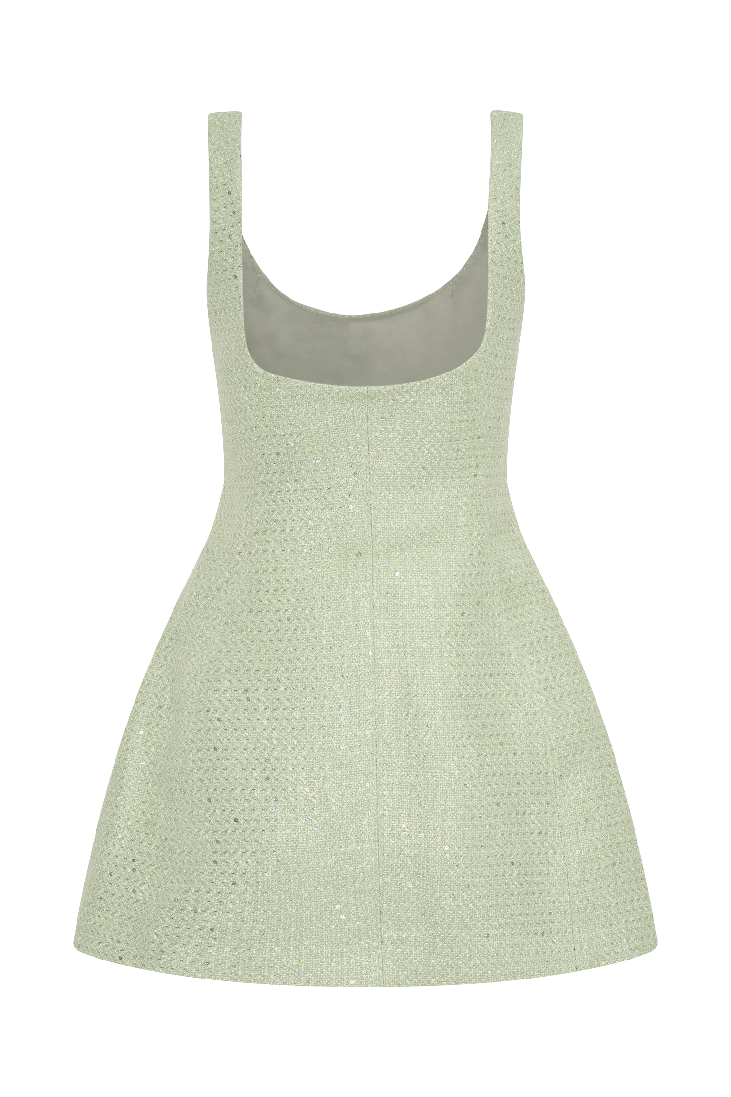 Beth Tweed Mini Dress Pastel Green