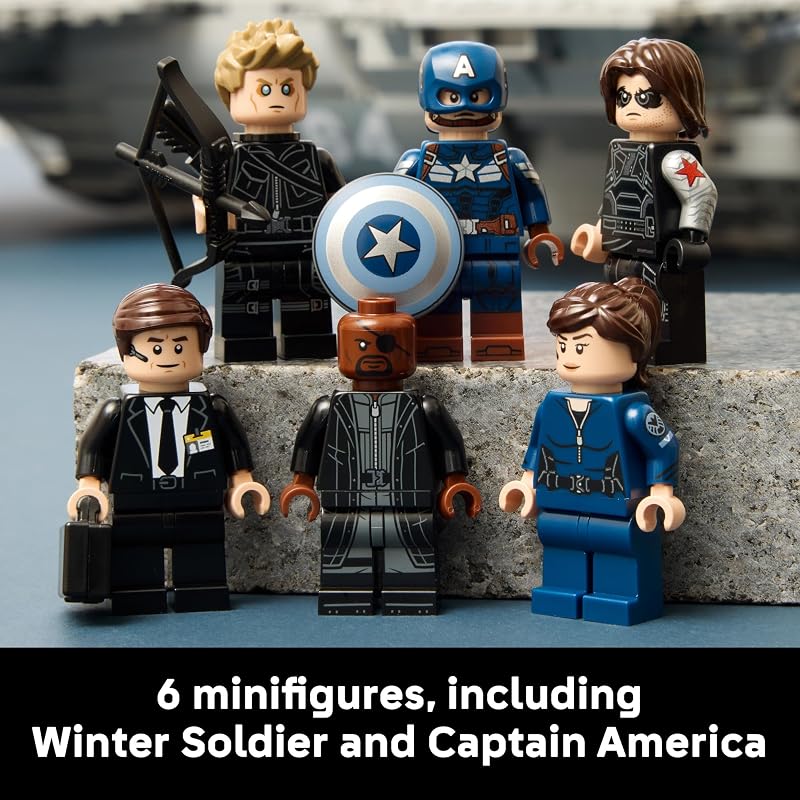 LEGO Marvel SHIELD Helicarrier Collectible Building Set for Adults Ages 18 Marvel Bedroom or Home Office Decor Includes 6 Minifigures Gift for Men Women 76354