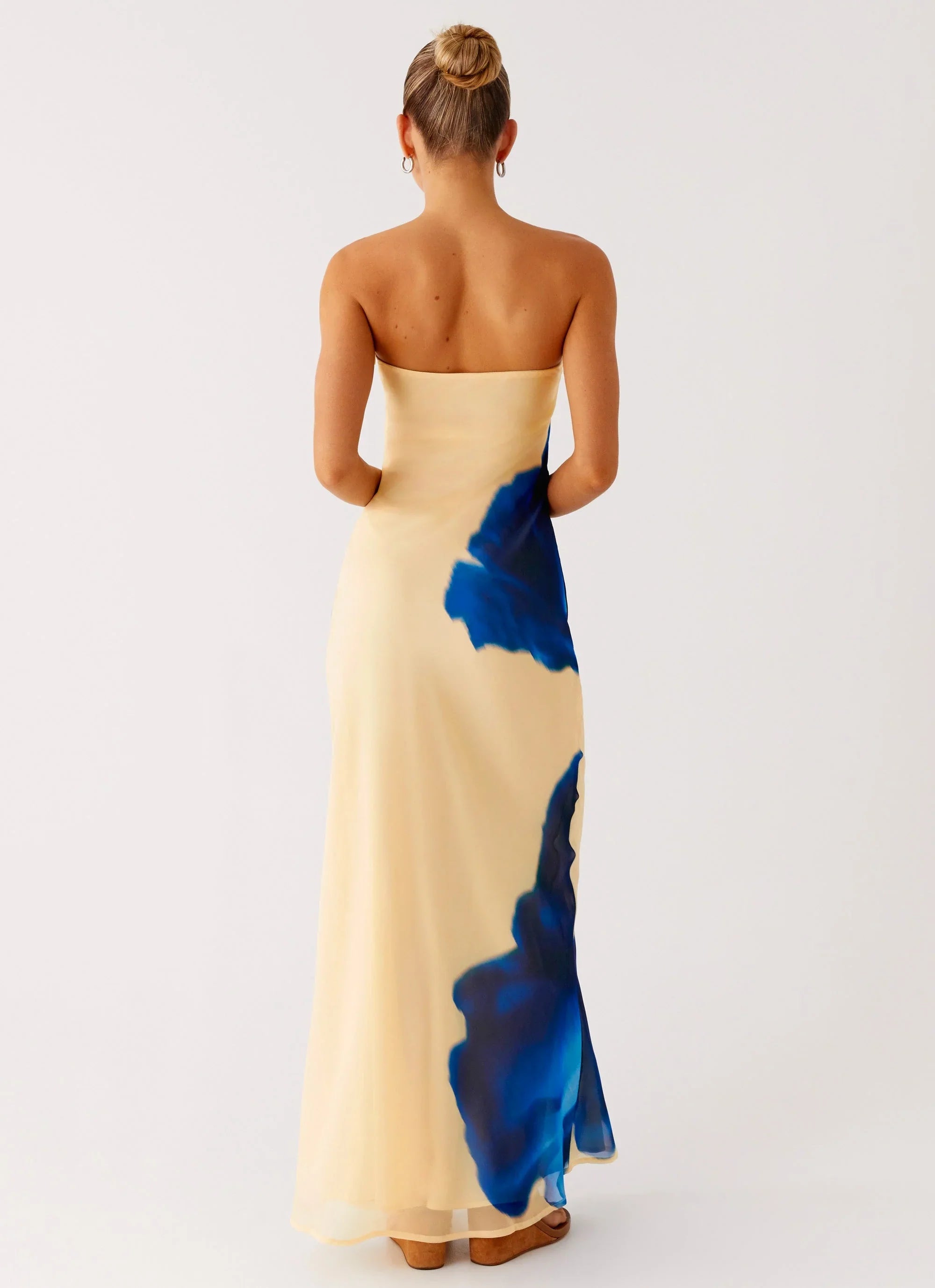 So You Say Strapless Maxi Dress Heirloom Floral