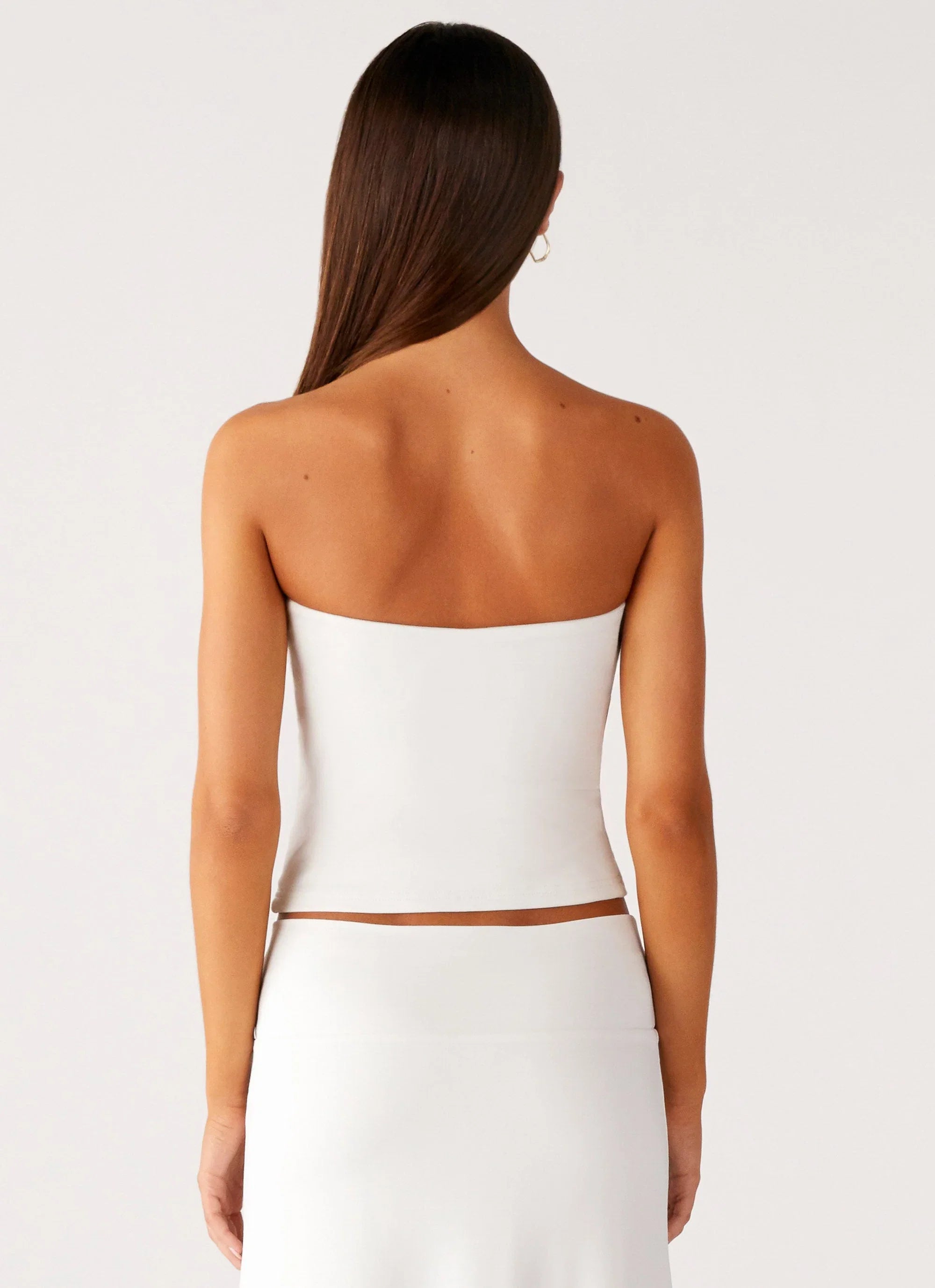 Shoreline Glow Strapless Top Off White