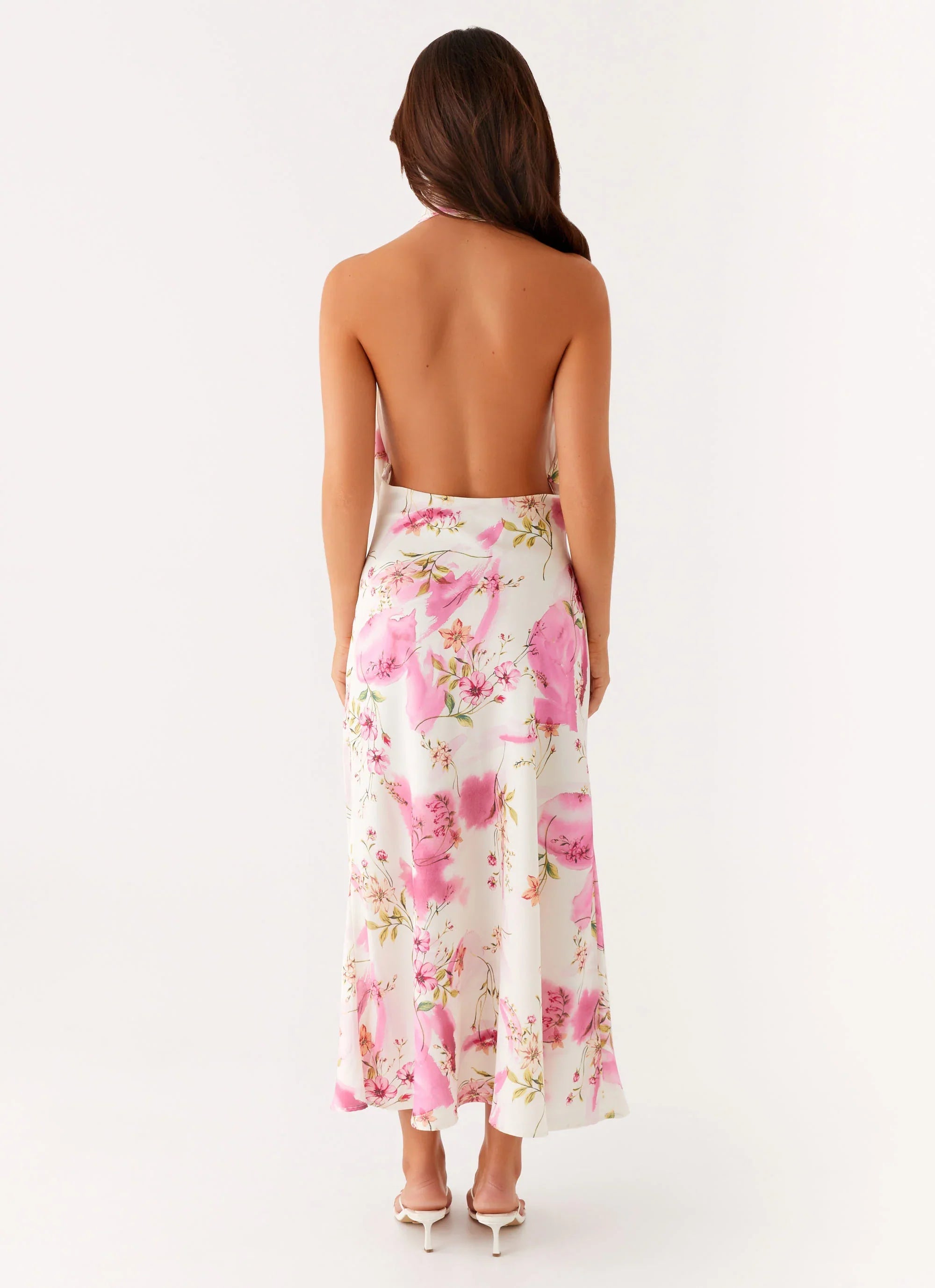 Jensen Midi Dress Ivory Floral Print