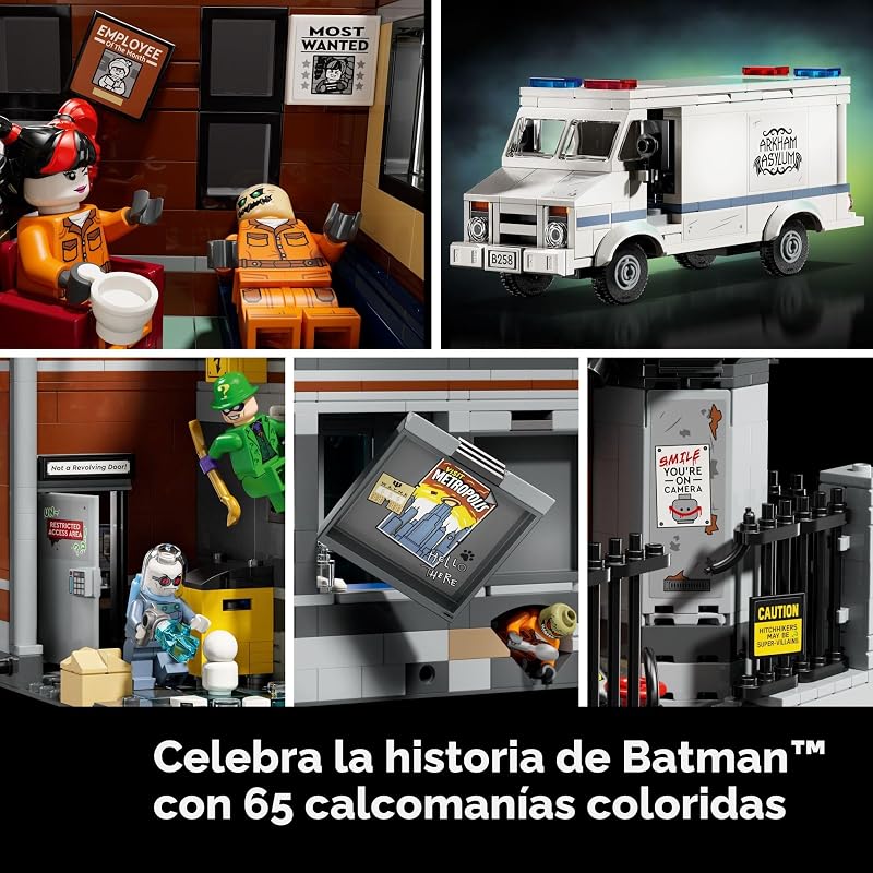 LEGO DC Batman Arkham Asylum Juego de construcción para adultos Decoración del hogar para dormitorio oficina o estante de libros Coleccionable para fanáticos de cómics y películas edades 18