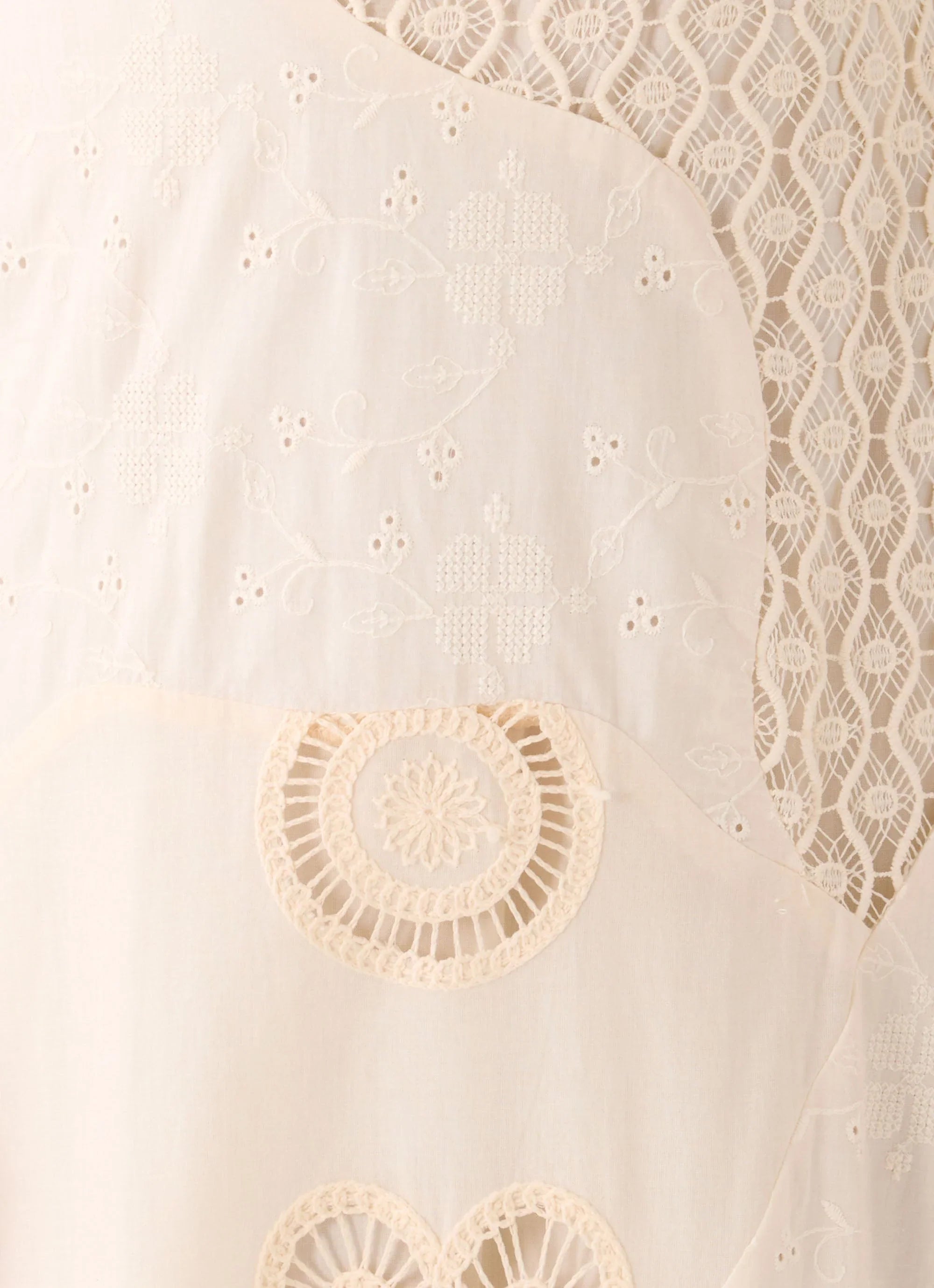 Fabienne Spliced Cotton Maxi Dress Ivory