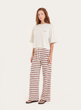 Cream Fourth Printed Cropped T Shirt