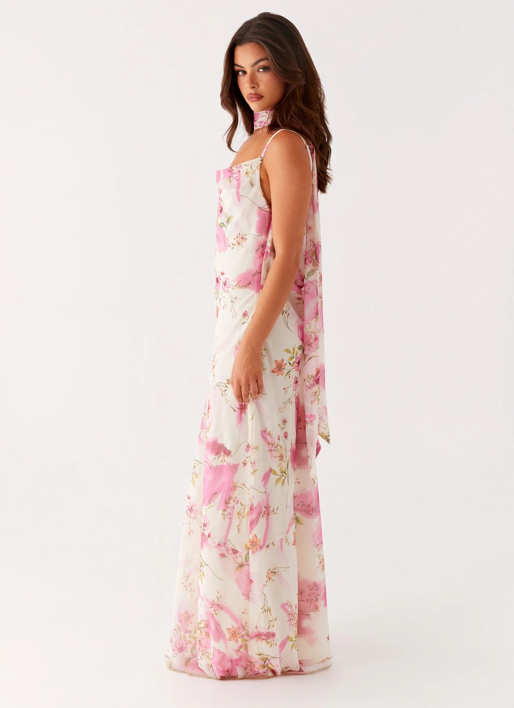 Spencer Maxi Dress Ivory Floral Print