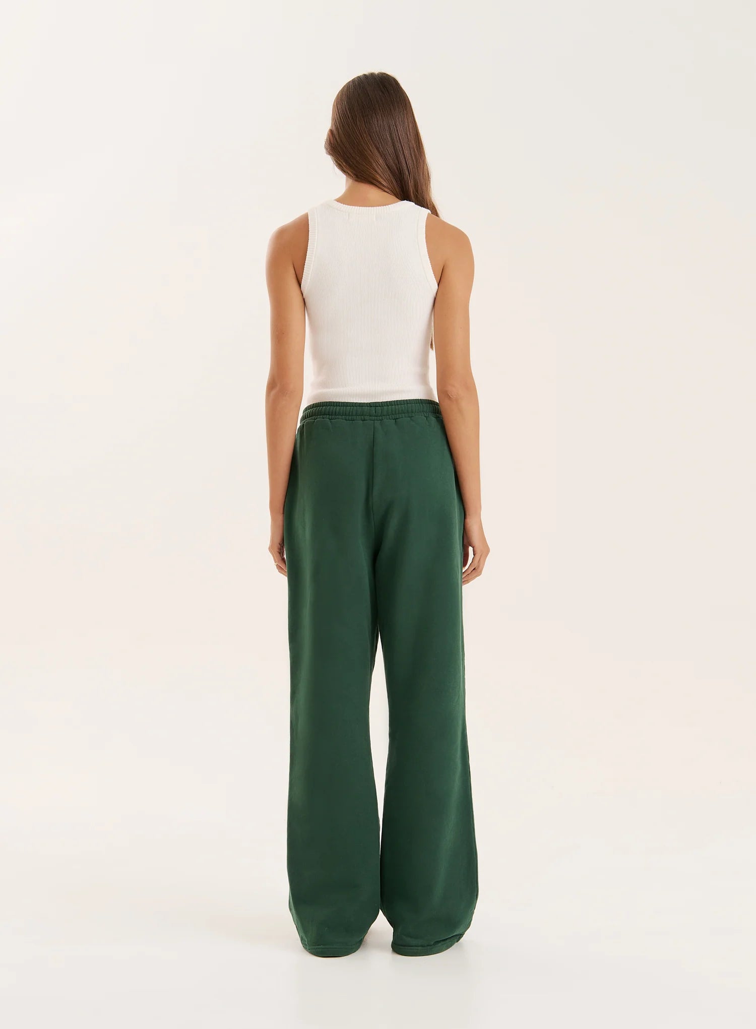 Green 4th Wide Leg Branded Joggers