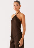 Jorjianna Halter Top Chocolate