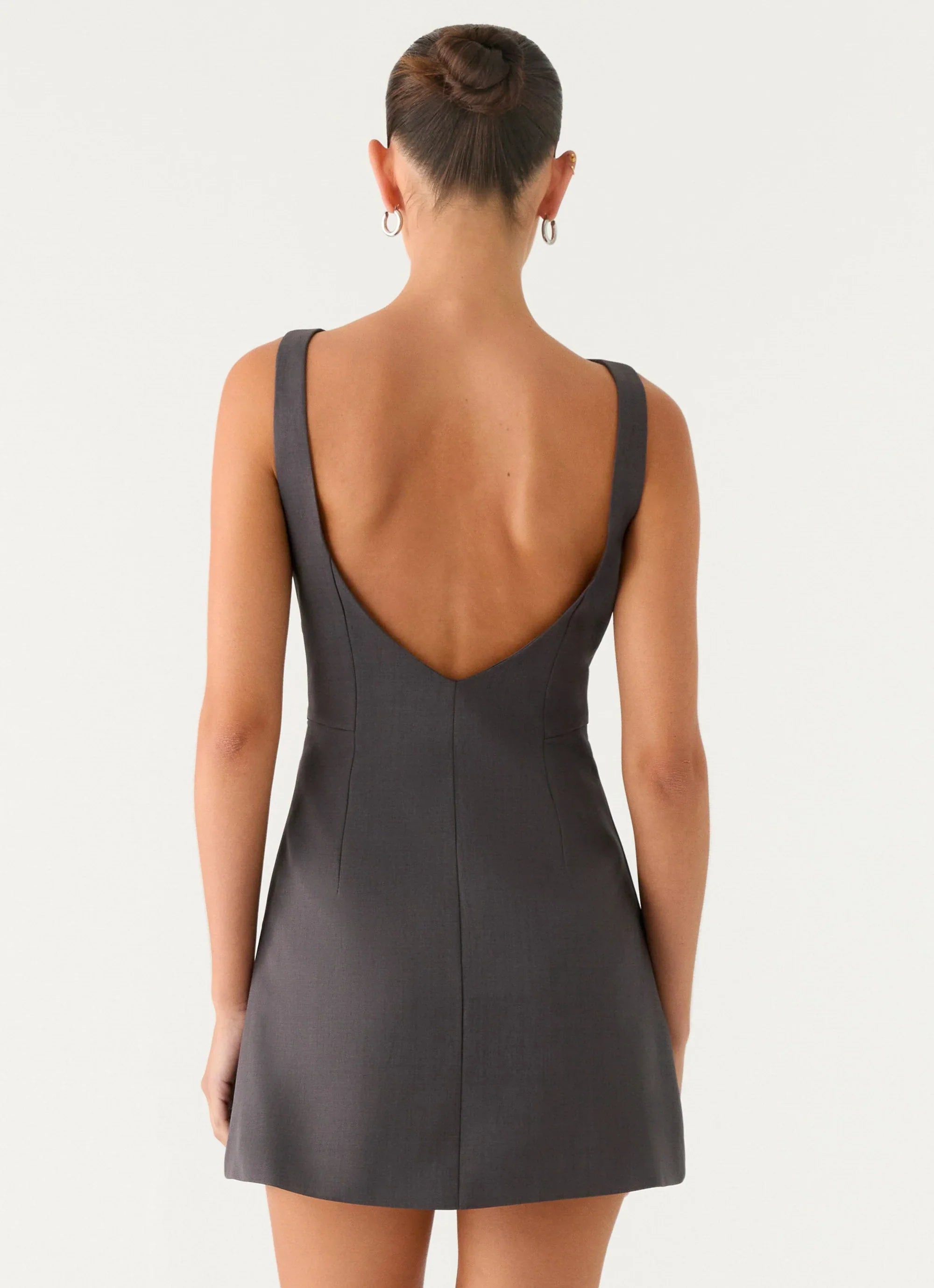 Lulita Mini Dress Charcoal Grey
