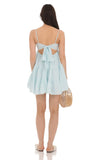 Floral Babydoll Dress in Light Blue