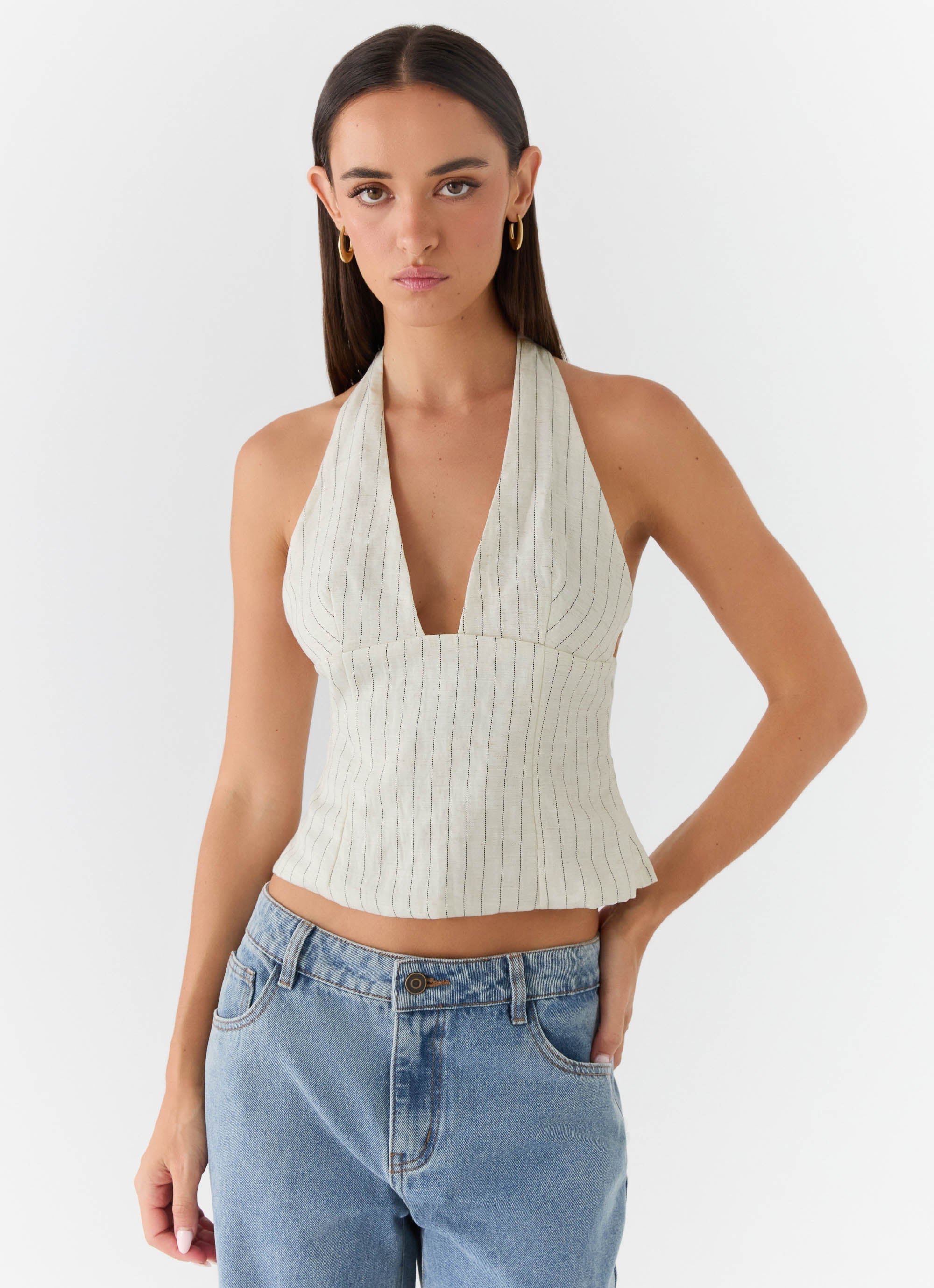 Amiera Halter Top Desert Stripe