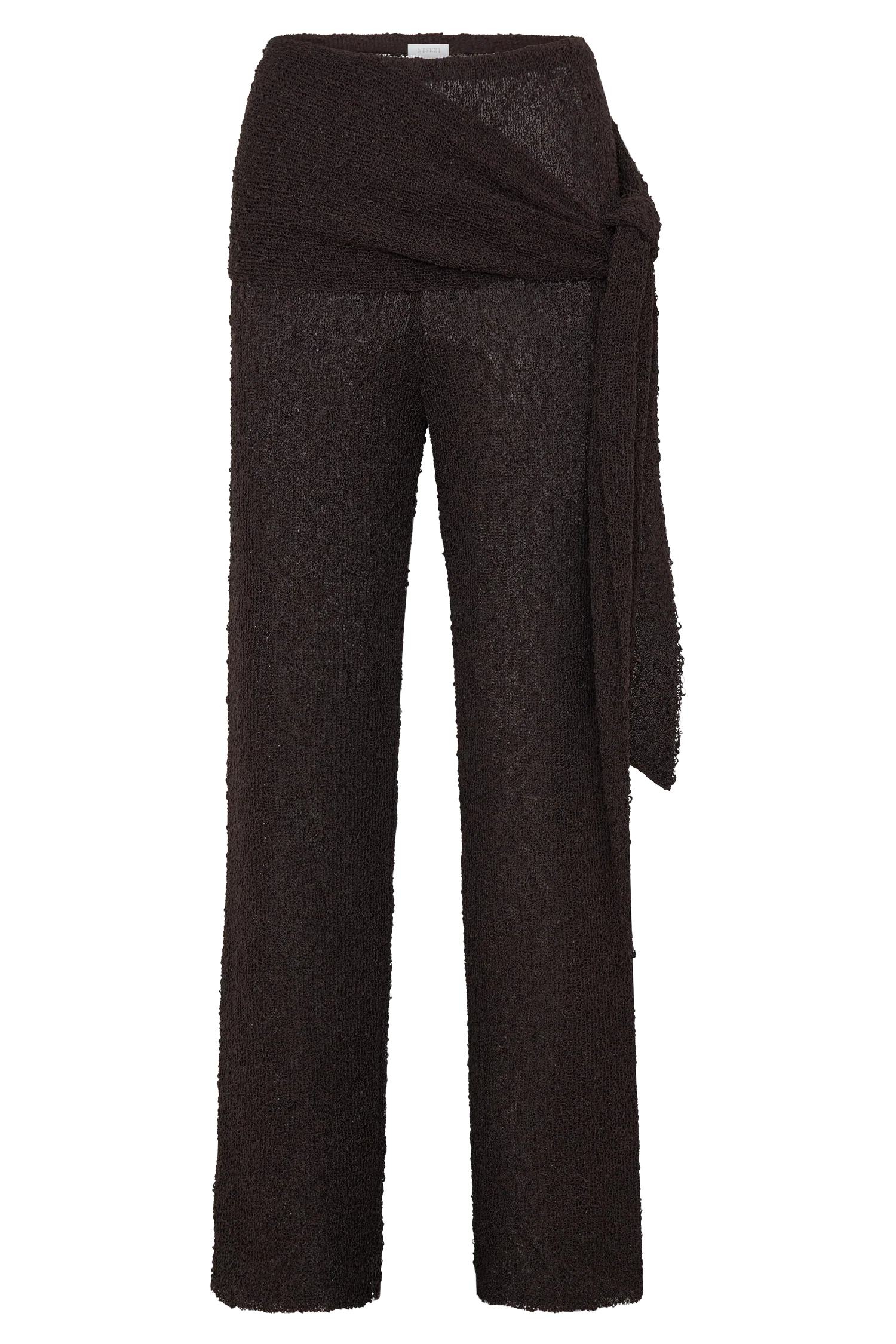 Mattais Boucle Knit Pants Dark Chocolate