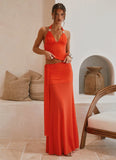 Blaze Halter Top Fire Red