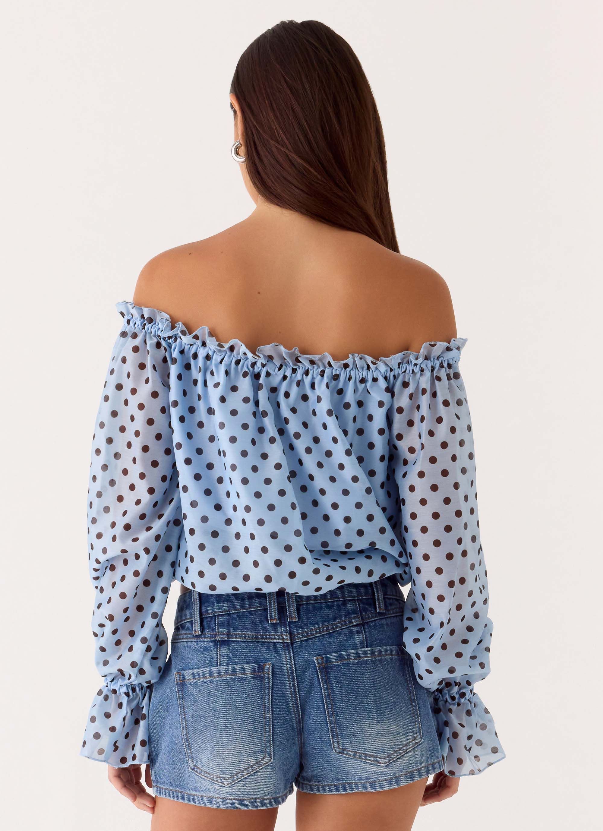 Kayda Low Rise Denim Shorts Blue Wash