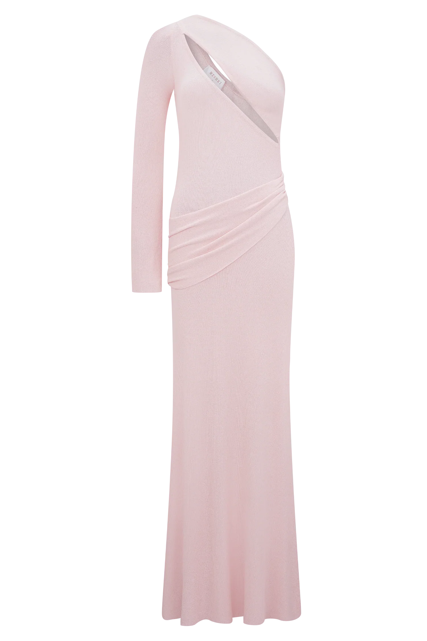 Alexius One Shoulder Knit Maxi Dress Dusty Pink