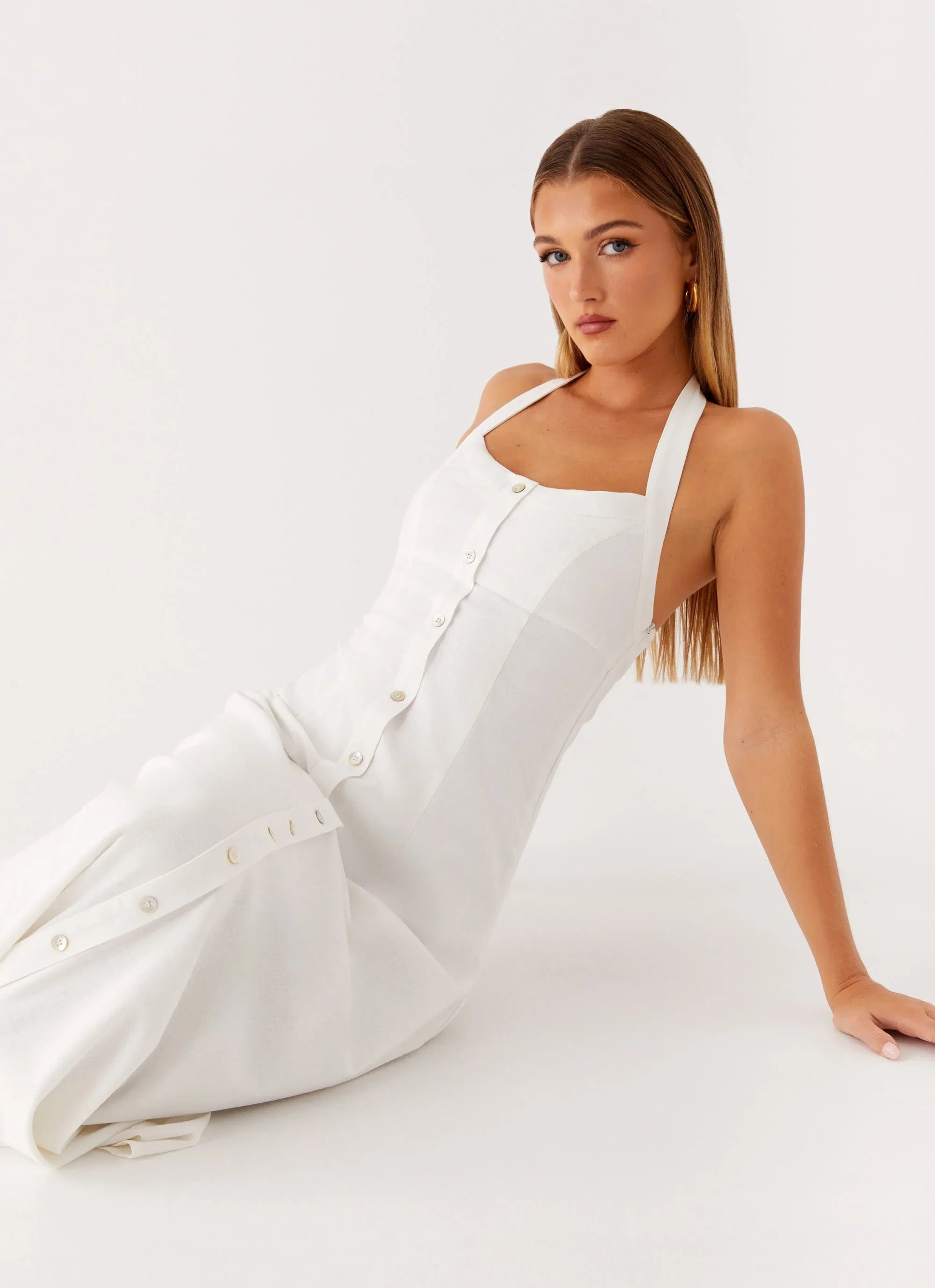 Jovanni Maxi Dress White