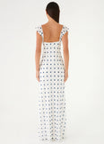 Roma Notte Maxi Dress Porcelain Blue Polka Dot