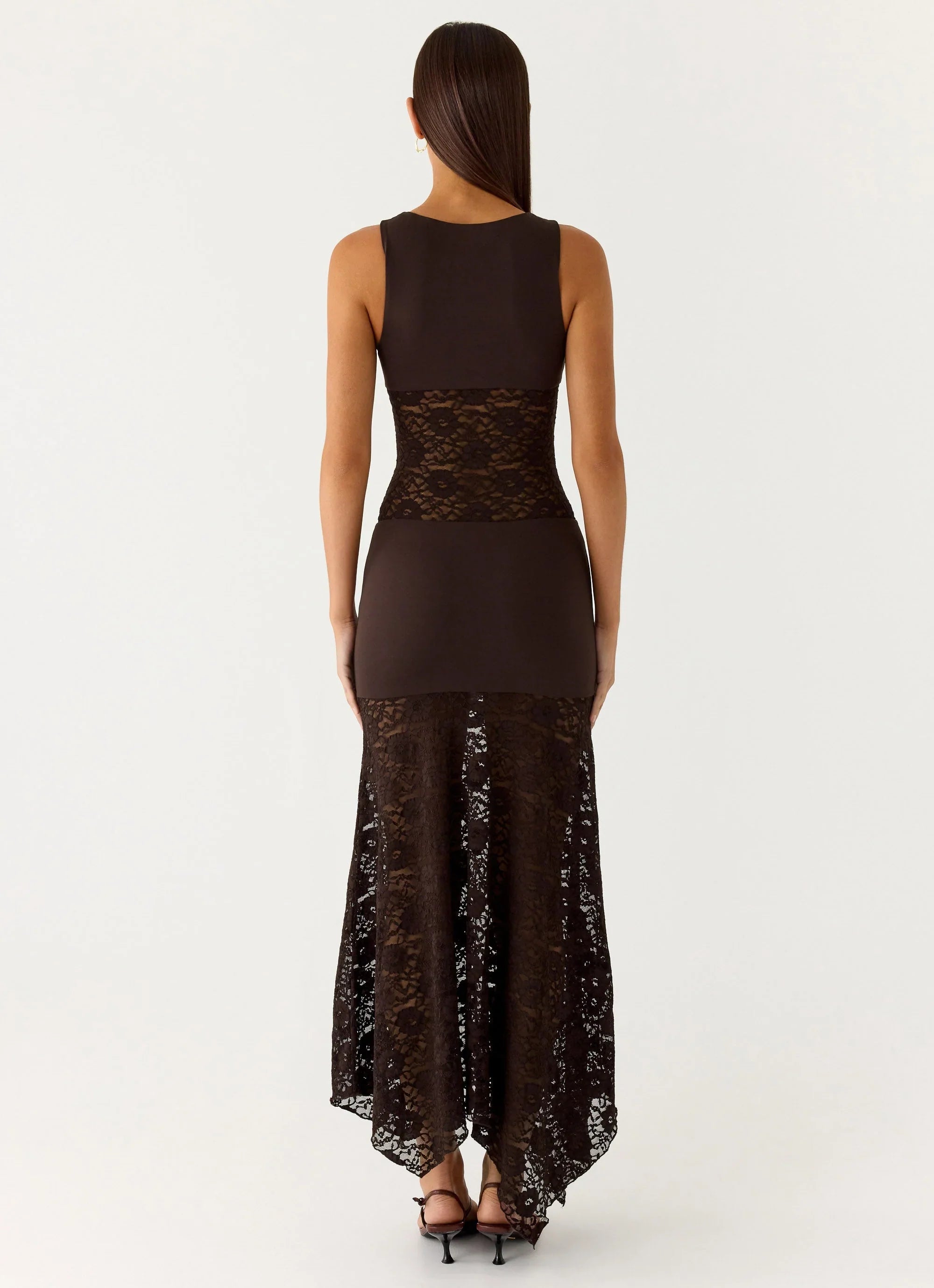 Koka Lace Maxi Dress Cool Chocolate
