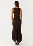 Koka Lace Maxi Dress Cool Chocolate