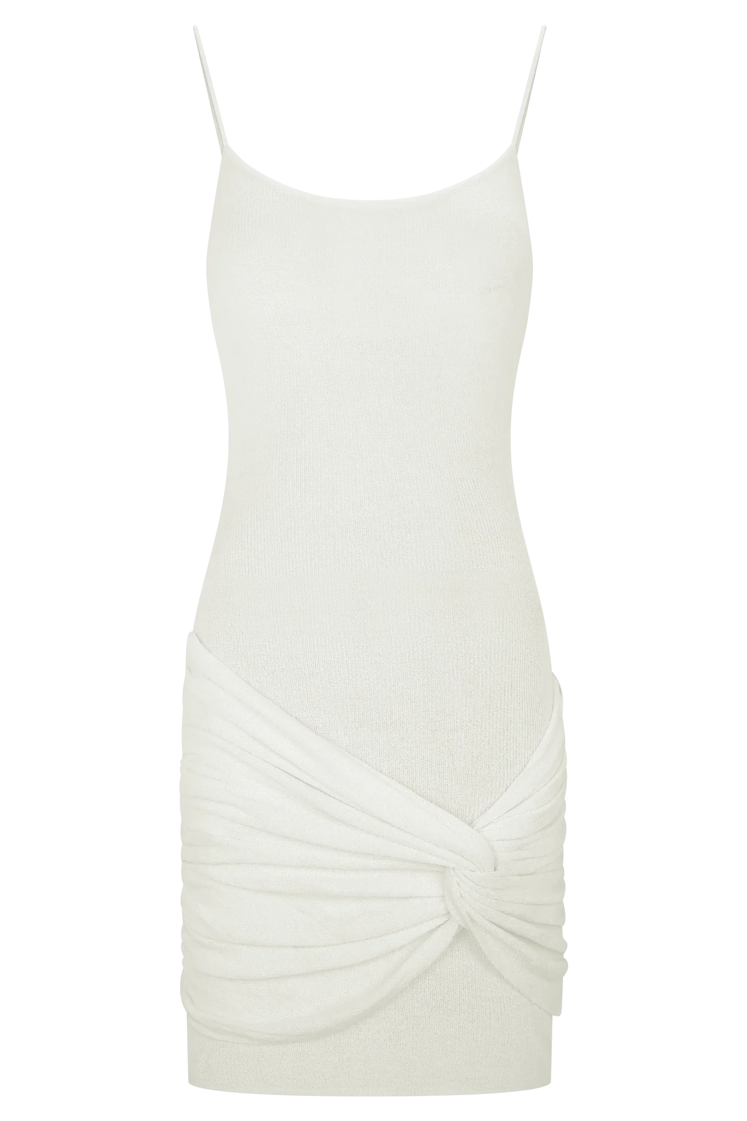 Laurie Twist Knit Mini Dress Ivory