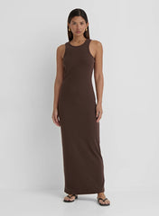 Chocolate Jersey Midaxi Dress