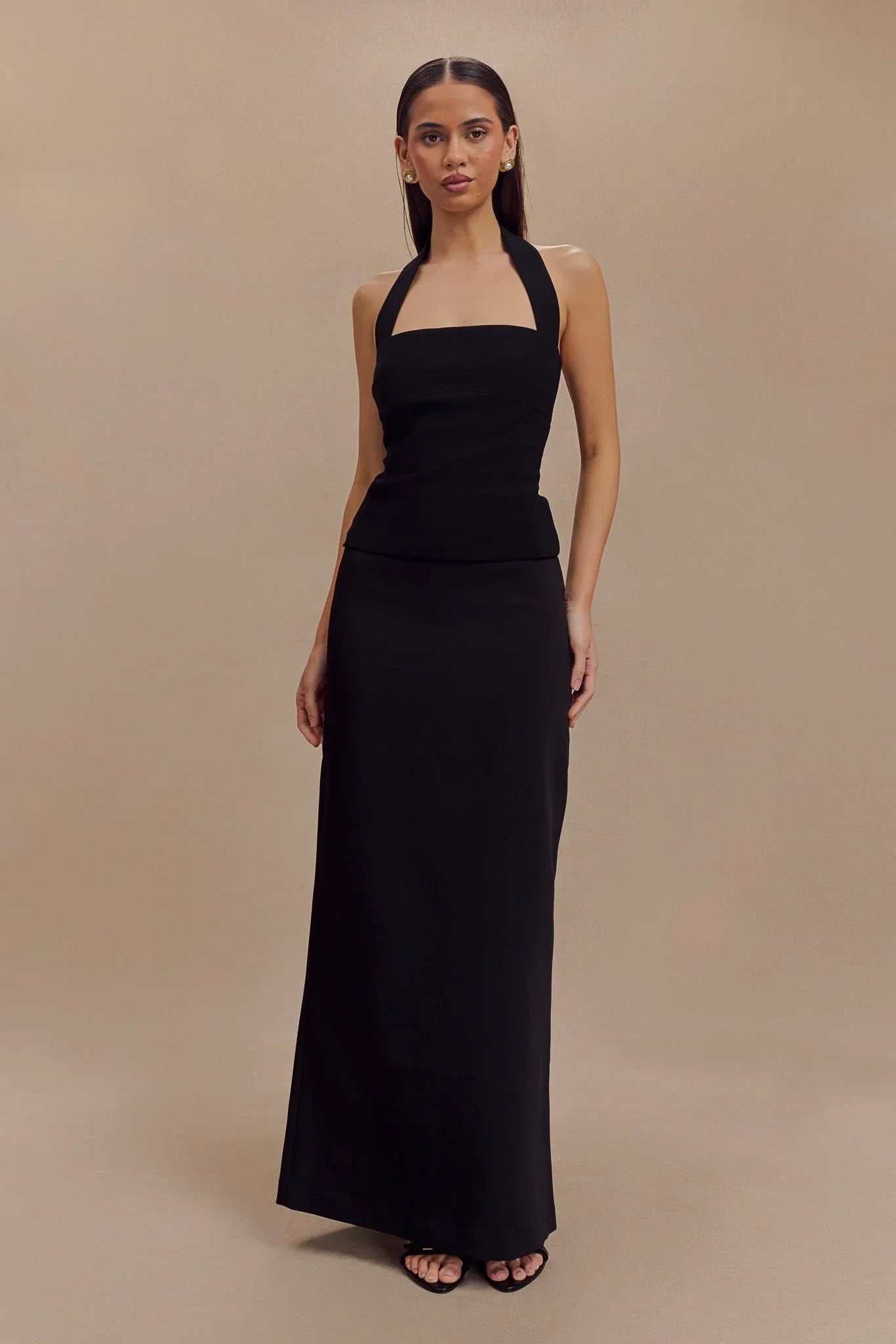 Amelita Suiting Halter Top Black