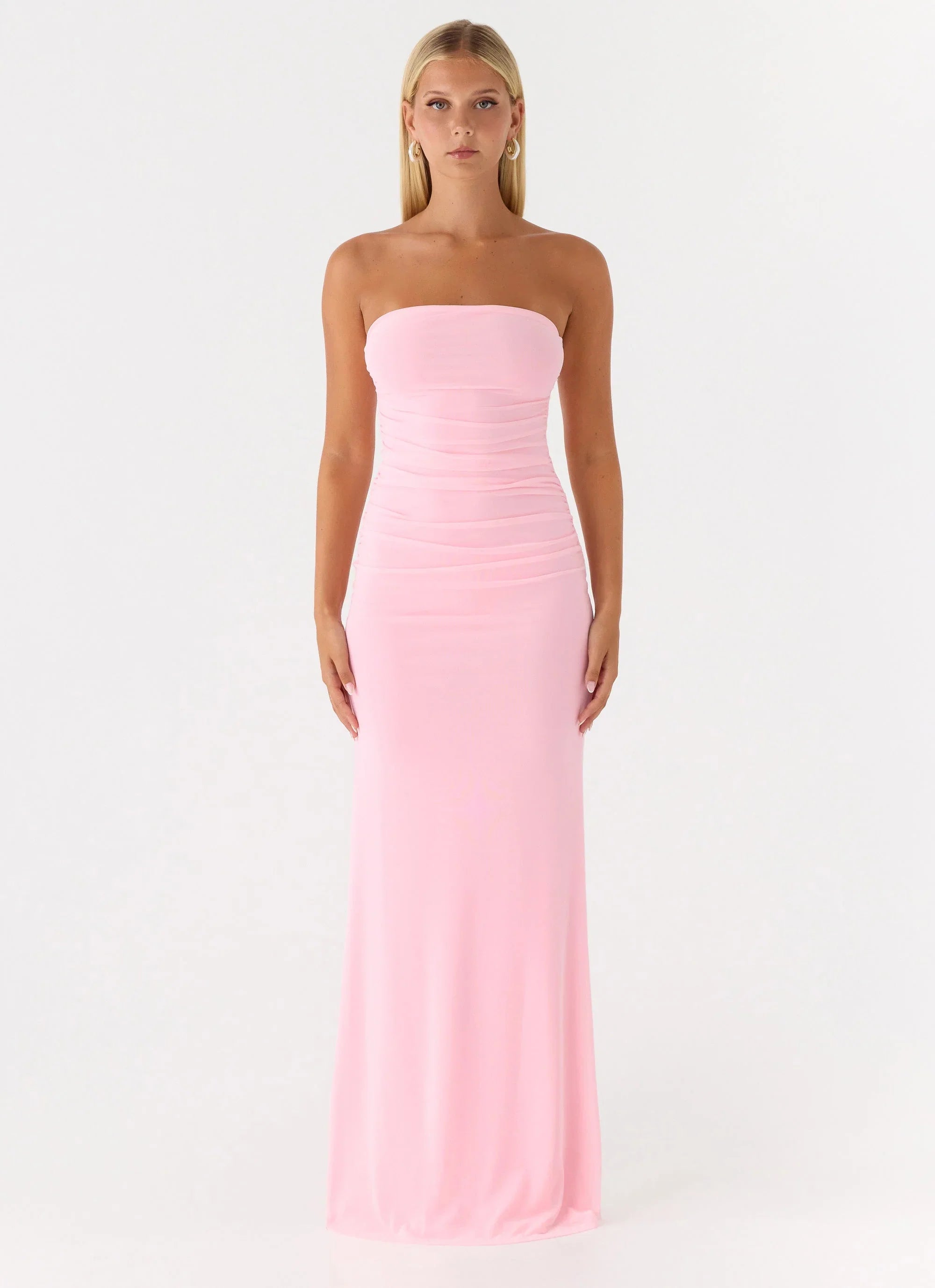 Iroha Strapless Maxi Dress Pink