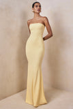 Ceremony Lemon Bandeau Maxi Dress