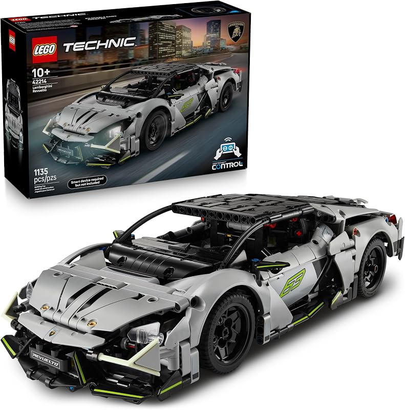 LEGO Technic Lamborghini Revuelto Super Sports Car Toy Building Set for Girls Boys Lamborghini Model Kit for Kids Ages 10 Makes a Great Gift for Kids Car Enthusiasts 42214