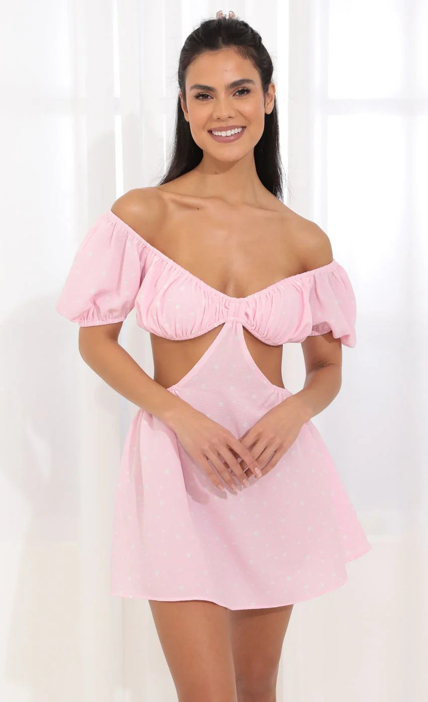 Open Back Dress in Pink