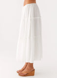 Evi Midi Skirt Ivory
