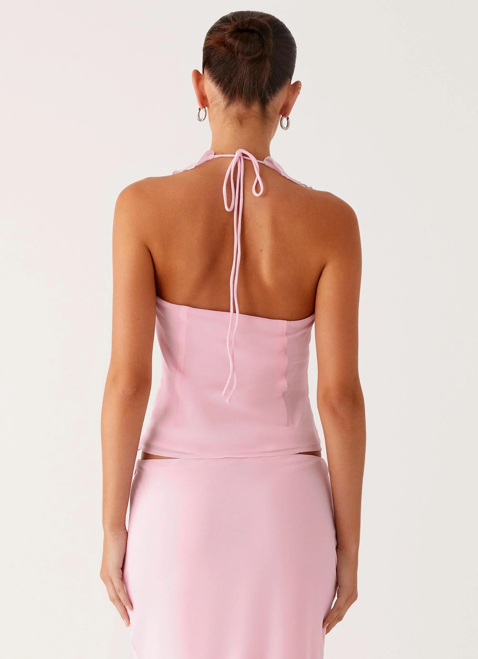 Log In Halter Top Baby Pink