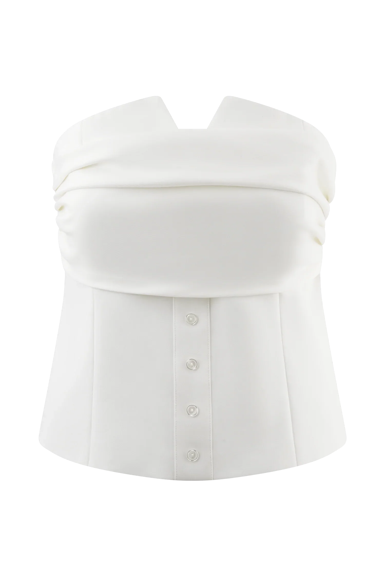 Zillah Strapless Cotton Top White