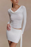 Terrymae Crochet Mini Skirt White