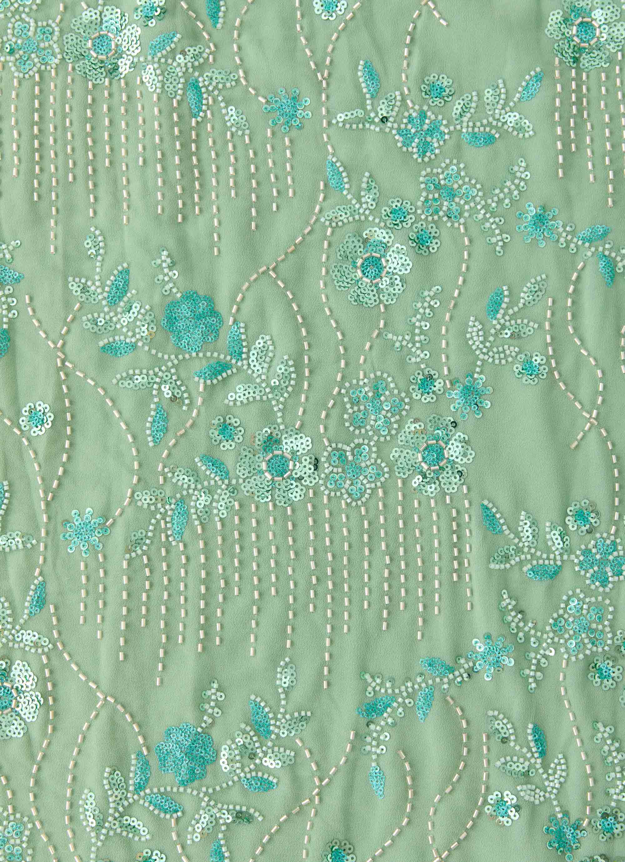 Vietta Sequin Cami Maxi Dress Mint