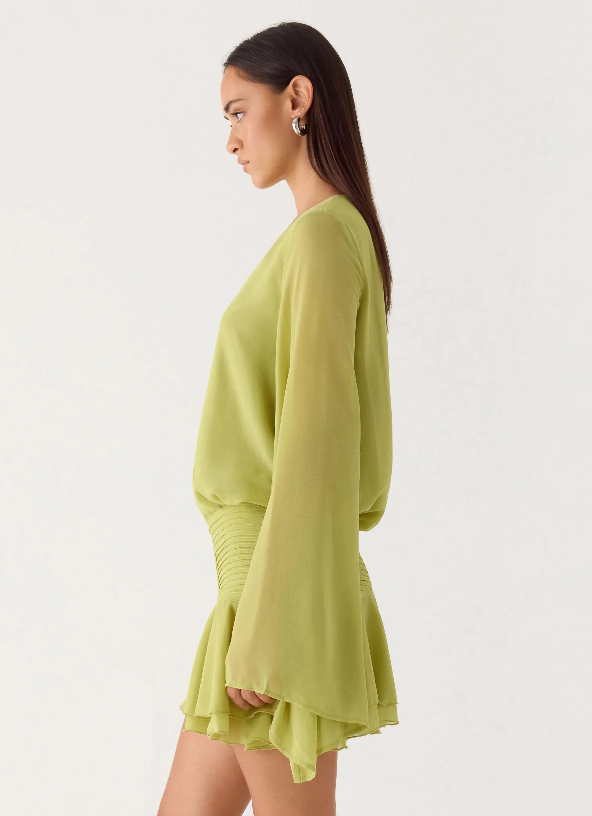 Solo In Soho Mini Dress Lime