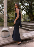 Under The Pagoda Maxi Dress Black Polkadot
