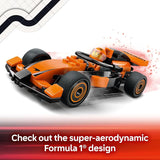 LEGO City F1 Driver with McLaren Race Car Toy Model Car Building Toy Kit for Kids Boys and Girls Ages 6 F1 Collectible for Fans with a Driver Minifigure Gift Idea for Birthdays 60442