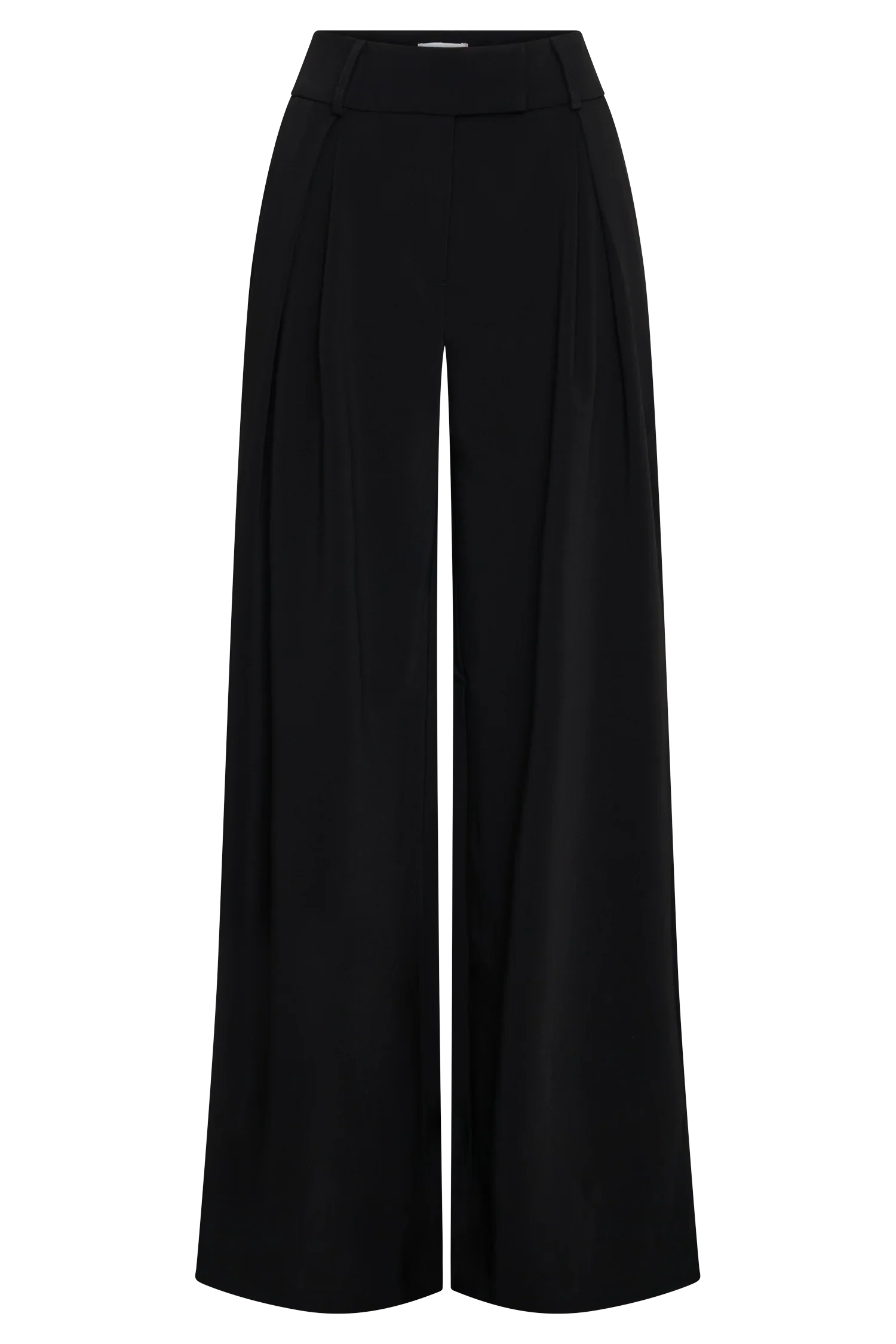 Jacqueline Pleated Wide Leg Pants Black