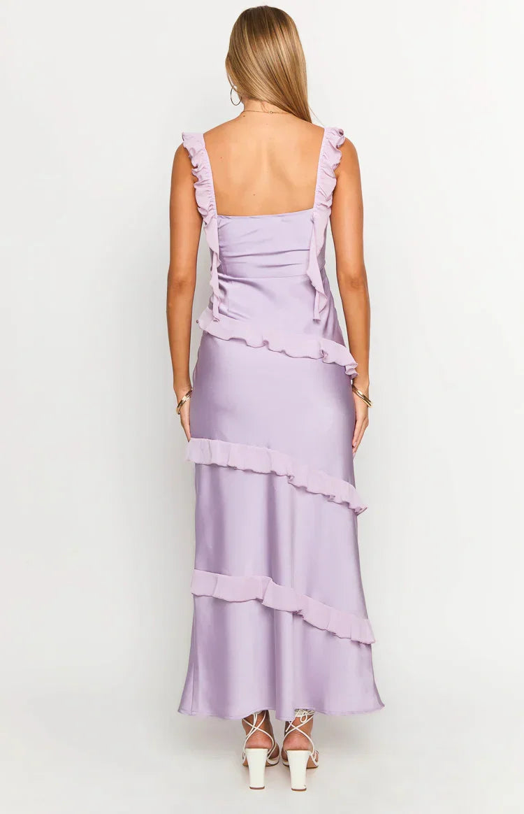 Marmalade Purple Ruffle Maxi Dress