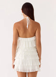 Lunar Bloom Mini Dress Ivory