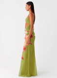 Tropic Rush Cut Out Maxi Dress Jungle Floral