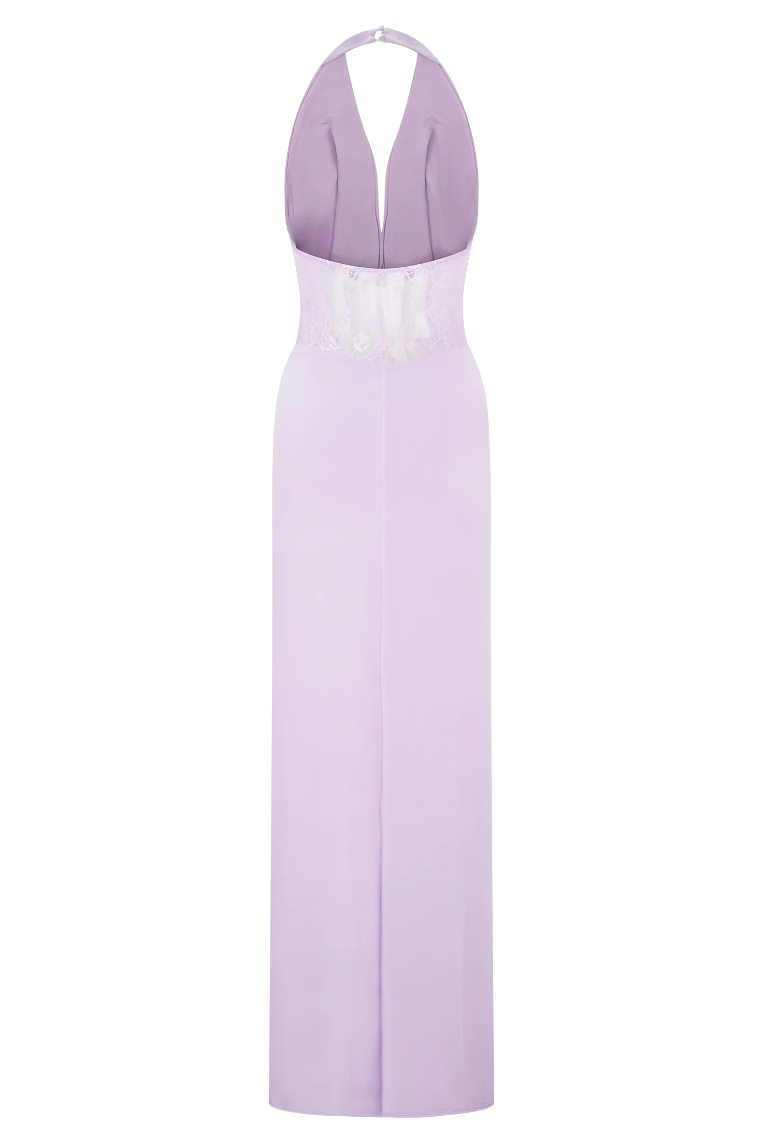 Bonnie Slinky And Lace Maxi Dress Lilac