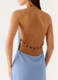 Le Soleil Halter Maxi Dress Periwinkle