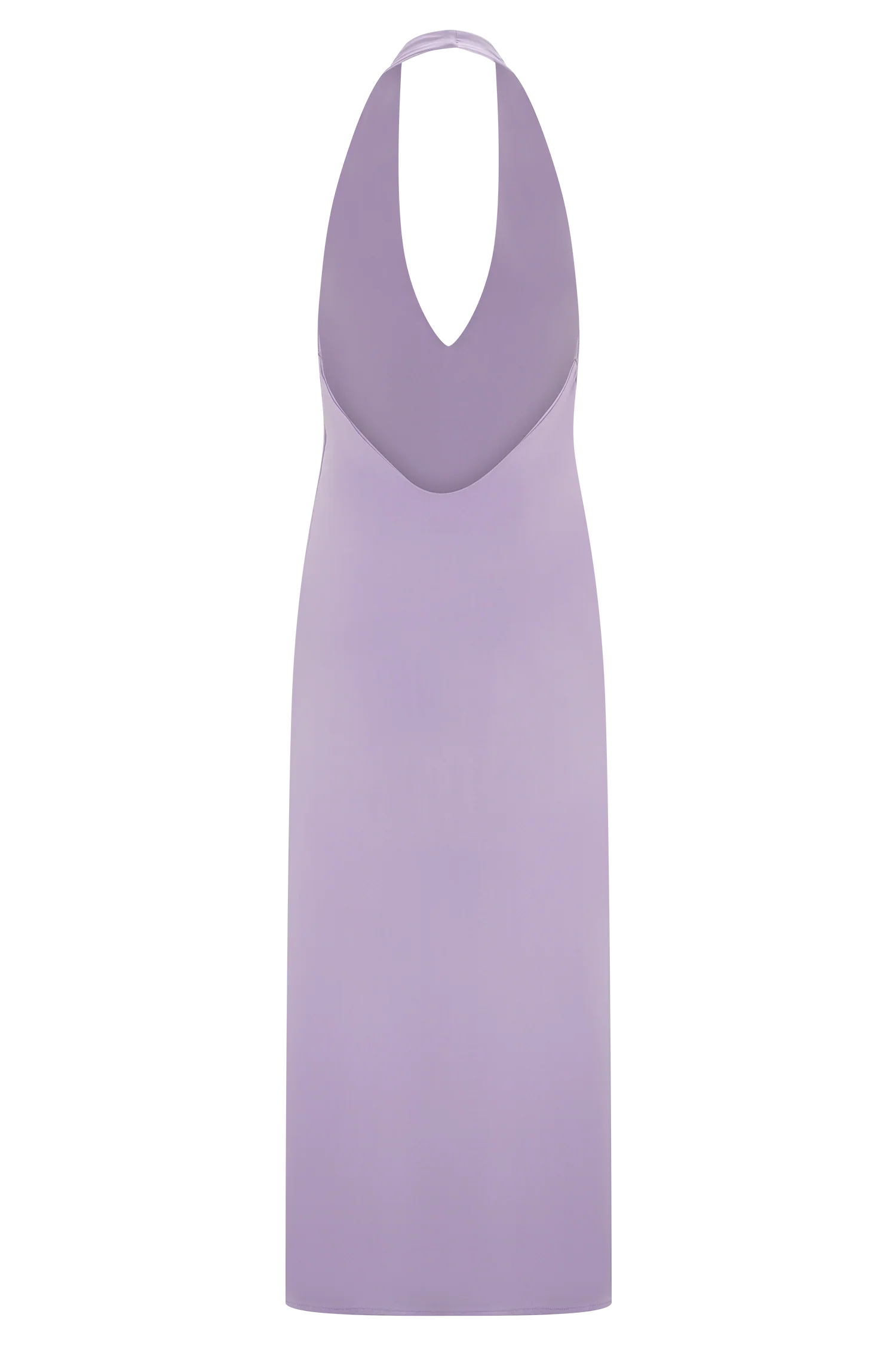 Genie Slinky Halter Midi Dress Lilac