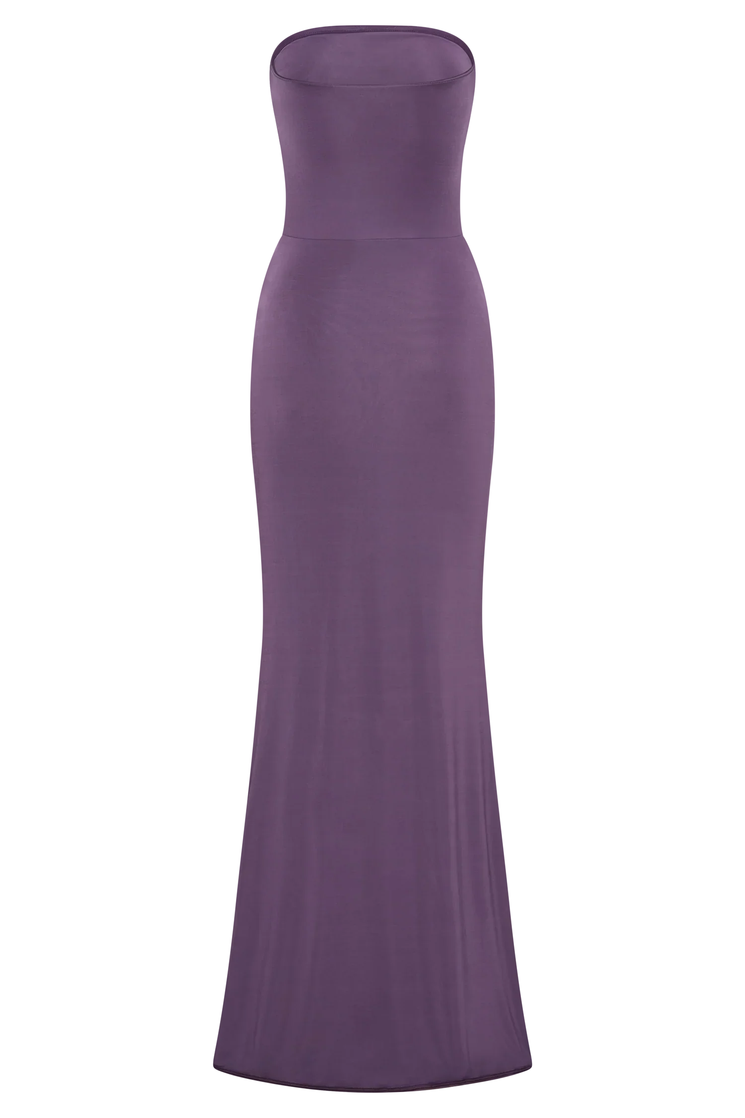 Madison Strapless Slinky Maxi Dress Purple