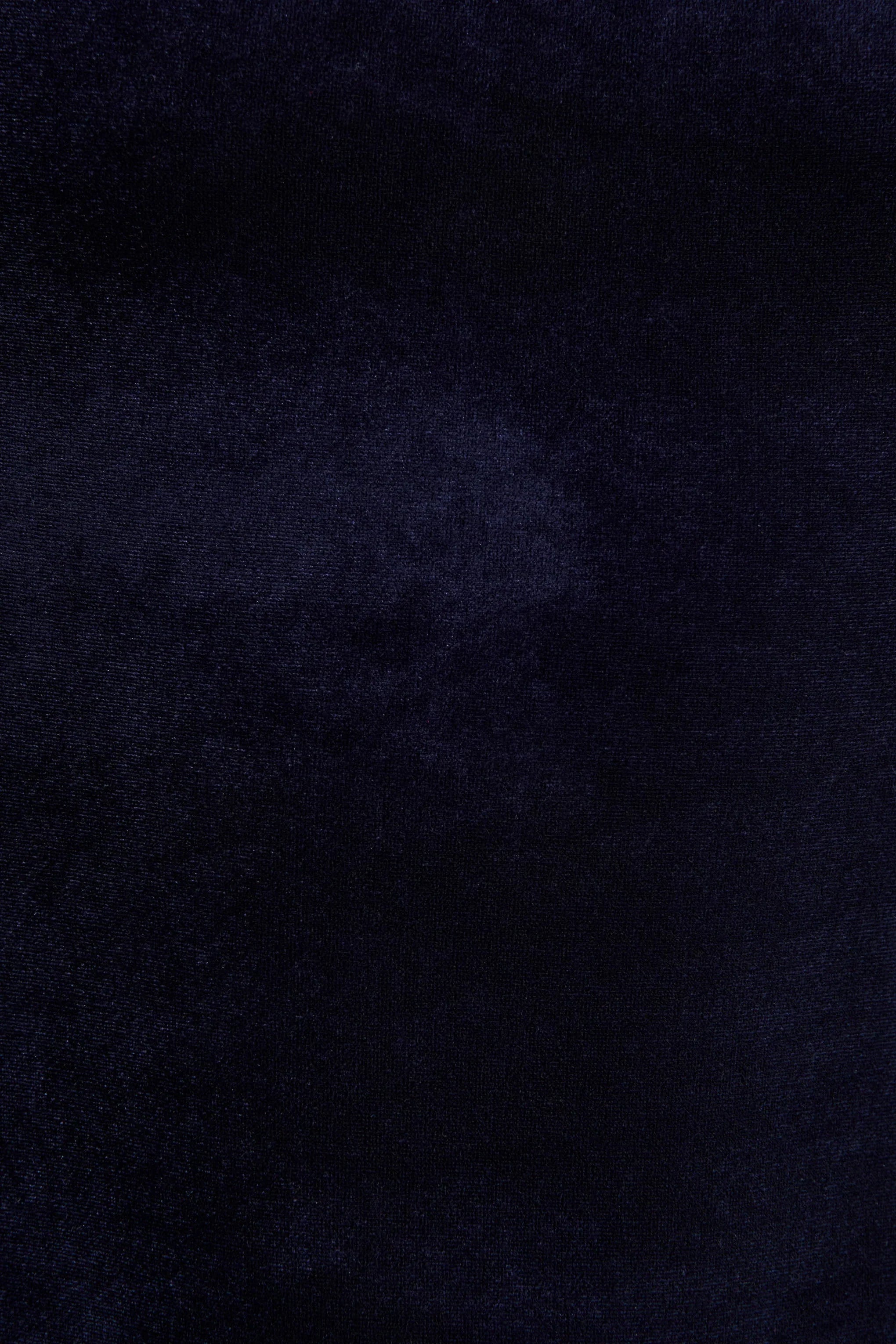 Emberlyn Navy Velvet Scoop Neck Fishtail Midi Dress