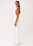 Oaklyn One Shoulder Maxi Dress Ivory