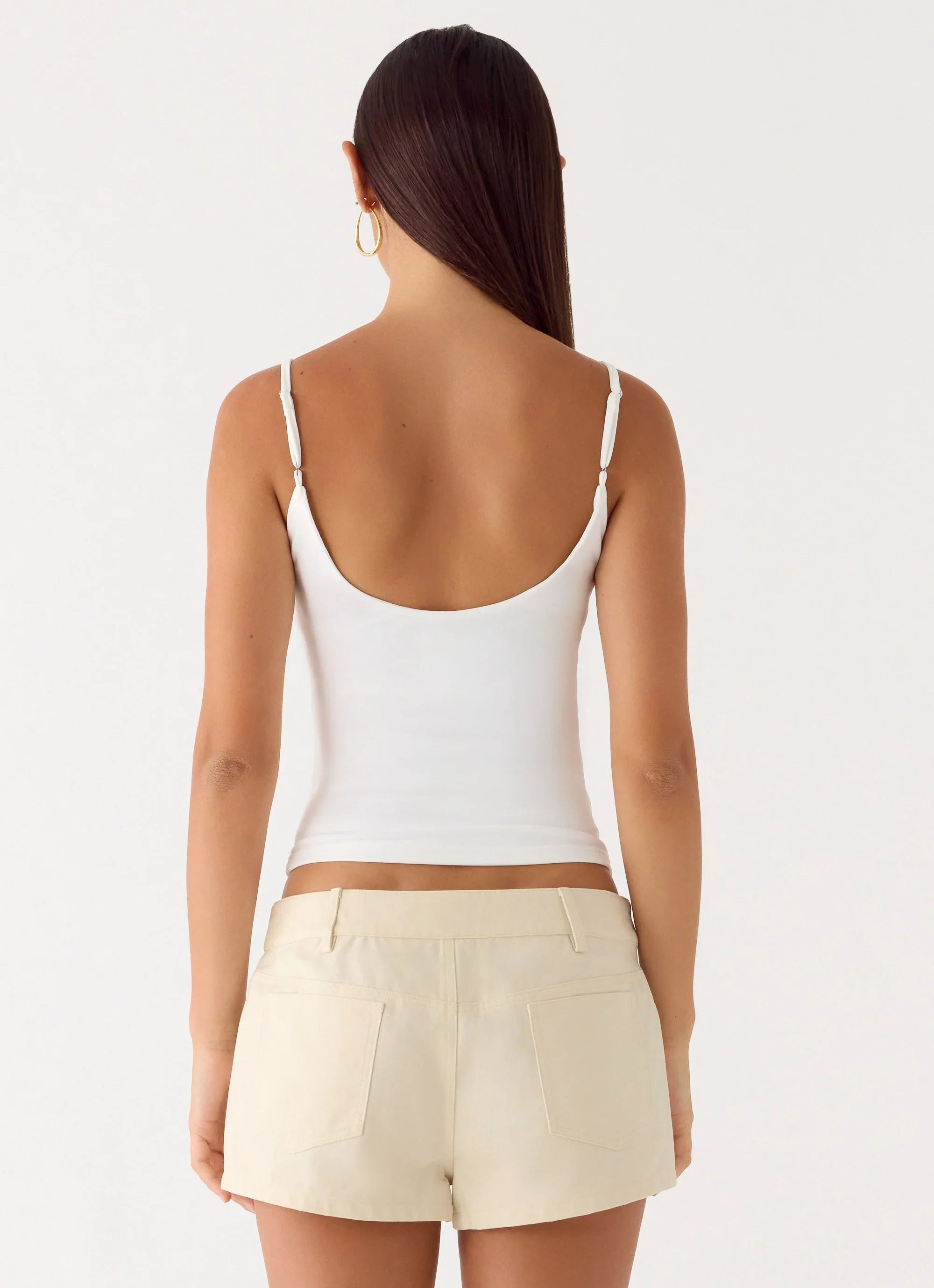 Emenique Button Shorts Ivory