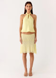 Maddox Scarf Top Lemon