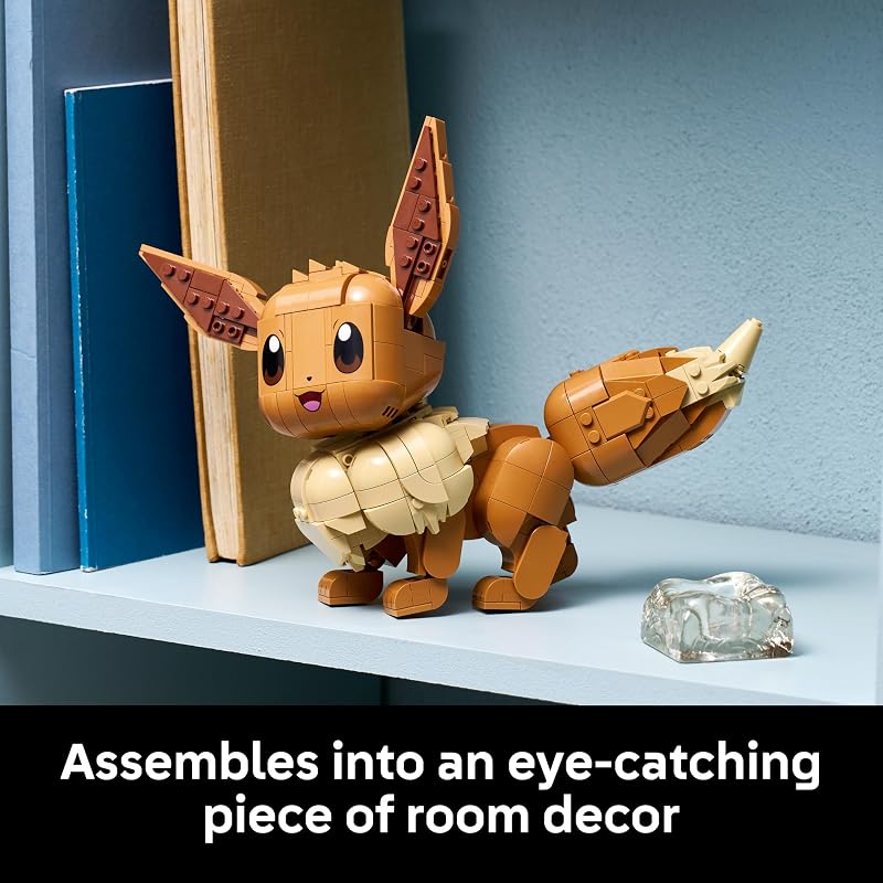 LEGO Pokémon Eevee Collectible Building Set for Adults Ages 18 Posable Pokémon Figure for Display Desk Bookshelf or Home Office Decor Gift for Men Women 72151